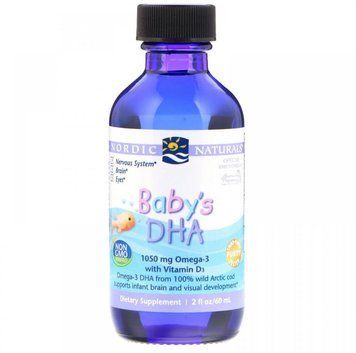 Nordic Naturals Baby's DHA with Vitamin D3 2 fl oz (60 ml) Жидкий рыбий жир для детей+D3 550754 фото