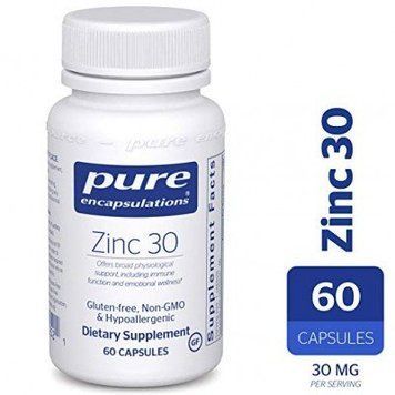 Pure Encapsulations Zinc 30 mg 60 caps Цинк (PE-00252) 554154 фото