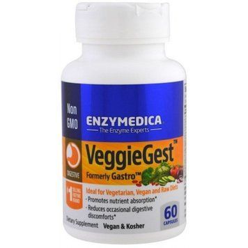 Enzymedica VeggieGest Ферменти для перетравлення рослинної клітковини 60 капсул 883866 фото