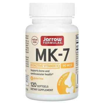 Jarrow Formulas MK-7 Vitamin K2 as MK-7 90 mcg 120 Softgels Вітамін К2 534522 фото