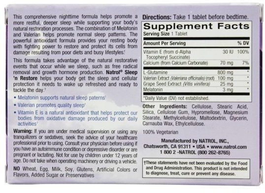 Natrol Sleep 'n Restore 20 Tabs Здоровий сон 552443 фото