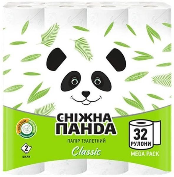 Туалетная бумага Сніжна панда Класик 32 шт 2 слоя 1161742 фото