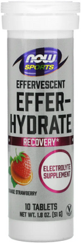 Now Foods Effer-Hydrate Sports 10 tabs / 10 servings / strawberry and orange flavor 1079988 фото