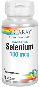 Solaray Yeast-Free Selenium, 100 mcg, 90 VegCaps (SOR-04676) 661722 фото
