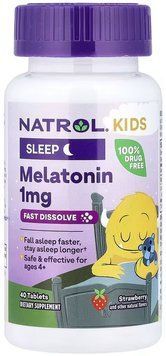 NATROL Kids Melatonin 1mg - 40 Tablets 1456279 фото
