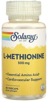 Solaray L-Methionine 500mg - 30 Veg Capsules 1452804 фото