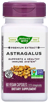 Nature's Way, Astragalus, Standardized, 60 Veg. Capsules (NWY-15383) 606299 фото