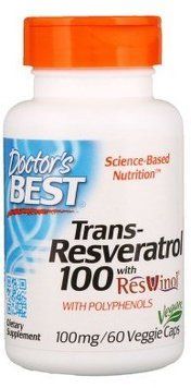 Doctor's Best Trans-Resveratrol 100 100 mg 60 Veggie Caps Ресвератрол 538272 фото