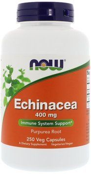 NOW Foods Echinacea 400 mg 250 caps 416609 фото