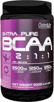 Амінокислота для спорту OstroVit Extra Pure BCAA 200 g /40 servings/ Lemon 391305 фото