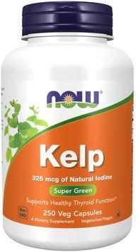 Now Foods Kelp 325mcg Of Natural Lodine - 250 Veg Capsules 1451532 фото