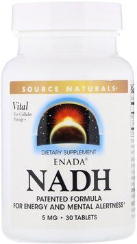 Source Naturals NADH ENADA, 5.0 mg, 30 Tab 417578 фото