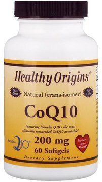 Healthy Origins CoQ10 Kaneka Q10 200 mg 60 Softgels Коензим Q10 534448 фото