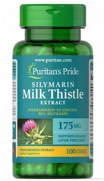Puritan's Pride Silymarin Milk Thistle 175 mg Розторопша 100 капсул 775027 фото