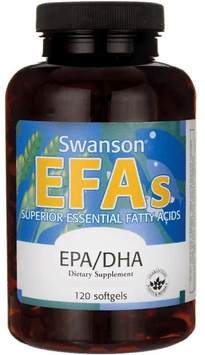 Swanson, EFA epa/dha 180/120 mg 120 sfg (SWA-17015) 608008 фото