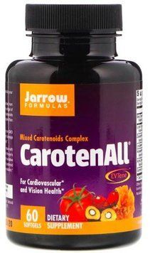 Jarrow Formulas CarotenALL Mixed Carotenoids Complex 60 Softgels Каротиноїди 552625 фото