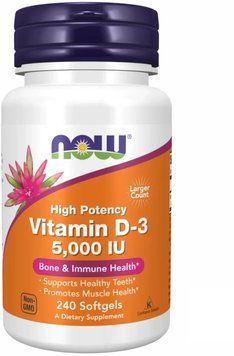 Now Foods Vitamin D-3 5000 IU - 30 sgels 1449273 фото