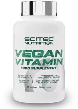 Scitec Nutrition Vegan Vitamin 60 tabs /60 servings/ 998728 фото