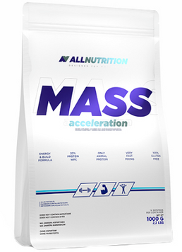 Гейнер All Nutrition Mass Acceleration 1000 g /14 servings/ White Chocolate 581664 фото