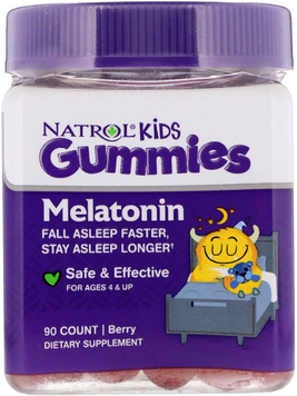 Natrol Kids, Melatonin, Ages 4 And Up, Berry, 90 Gummies (NTL-07530) 722136 фото