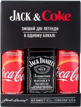 Віскі Jack Daniel's 0.7л + Coca-Cola ж / б, 2x0.33л (CCL1452252) 745651 фото