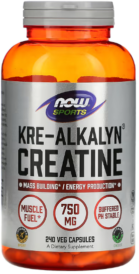 Now Foods Kre-Alkalyn Creatine 750 mg 240 caps / 120 servings 1301238 фото