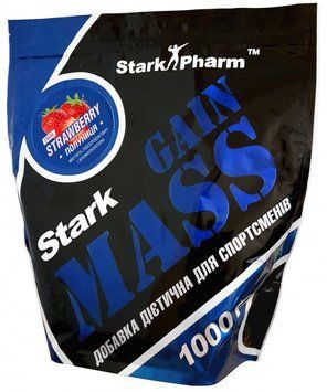 Гейнер Stark Pharm Gain Mass Gainer 1000 g /10 servings/ Strawberry 392425 фото