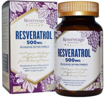 ReserveAge Nutrition Resveratrol 500 mg Ресвератрол 60 капсул 776482 фото