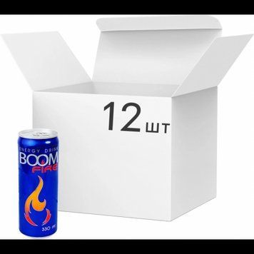 Упаковка енергетичного напою Boom Fire 12х0.33 л (4860112000086_12) 1280064 фото