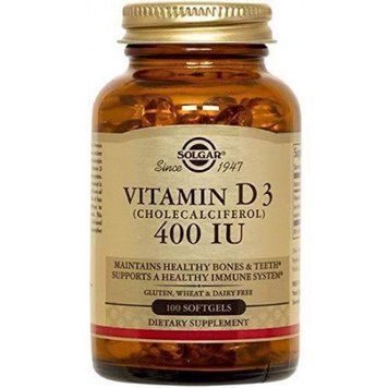 Solgar Vitamin D3 (Cholecalciferol) 400 Iu 100 Softgels 494079 фото