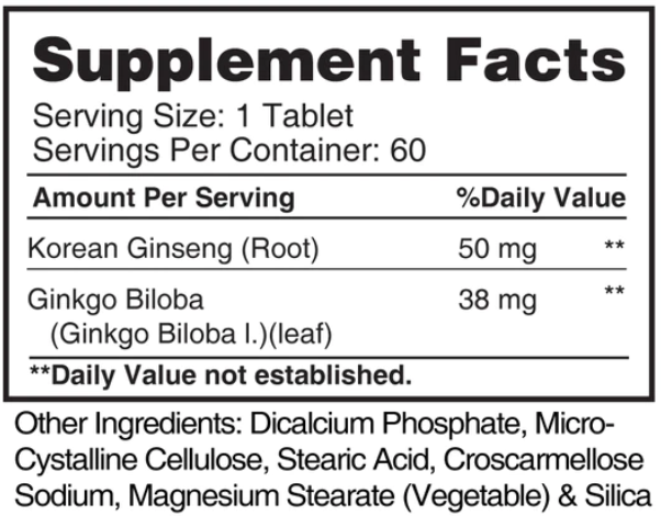 Earth&lsquo;s Creation Ginkgo and Ginseng Гинкго билоба и женьшень 60 таблеток 1138735 фото