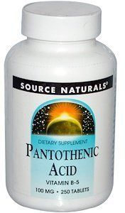Source Naturals Pantothenic Acid, 100 mg, 250 Tab 417580 фото