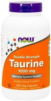 Now Foods Taurine, Double Strength, 1,000 mg, 250 Veg Capsules (NF0143) 634744 фото