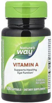 Nature's Way Vitamin A - 100 softgels 1453390 фото
