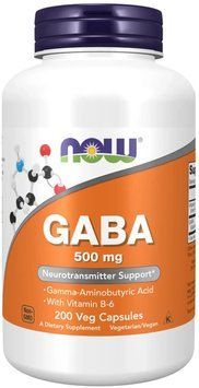Now Foods GABA 500mg - 200 Veg Capsules 1449964 фото