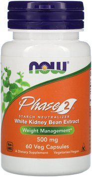 Now Foods Phase 2, Starch Neutralizer, 500 mg, 60 Veg Capsules (NF3020) 634649 фото