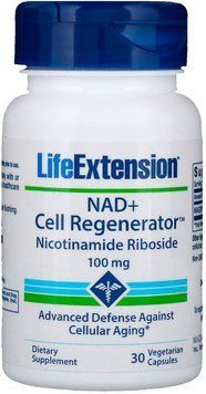 Life Extension, NAD Cell Regenerator Nicotinamide Riboside, 100 mg, 30 Veggie Capsules (LEX-19043) 629268 фото