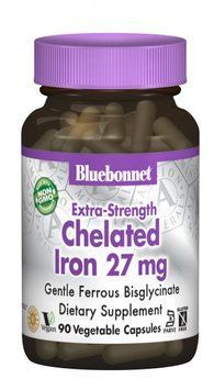 Bluebonnet Nutrition Albion Extra-Strength Chelated Iron 27 mg 90 caps 490406 фото