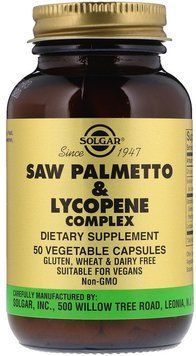 Solgar Saw Palmetto & Lycopene Complex 50 Vegetable Capsules 498718 фото