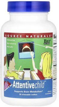 Source Naturals Attentive Child Fruit - 30 Chewable Wafers 1452295 фото