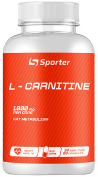 Жиросжигатель Sporter L- Carnitine 1000mg 60 caps / 30 servings 1030945 фото