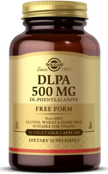 Solgar DLPA Free Form 500 mg Солгар Фенілаланін 50 веганських капсул 828201 фото