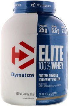 Протеин Dymatize Elite 100% Whey Protein 2300 g /63 servings/ Cookies Cream 379833 фото