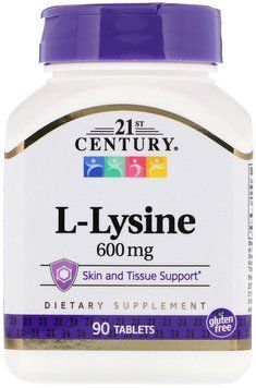 21st Century L-Lysine, 600 mg, 90 Tablets 476599 фото