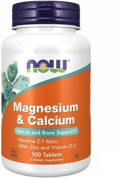 Now Foods Magnesium & Calcium 2:1 Ratio - 100 Tablets 1451535 фото