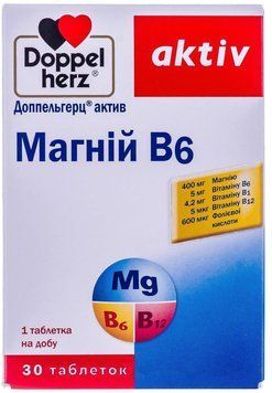 Doppelherz Aktiv Magnesium В6 30 tabs (DOP-52473) 628847 фото
