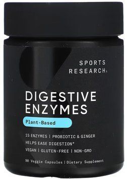 Sport Research Digestive Enzymes + Probiotic - 90 veggie capsules 1470601 фото