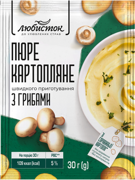 Упаковка Пюре картофельное Любисток быстрого приготовления с грибами 8х30 г (УП4820241581610) 1157515 фото