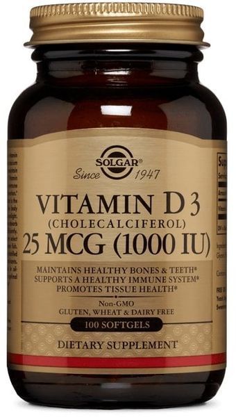 Solgar Vitamin D3 (Cholecalciferol) 1000 IU 100 Softgels 494082 фото Solgar Vitamin D3 (Cholecalciferol) 1000 IU 100 Softgels 494082 фото