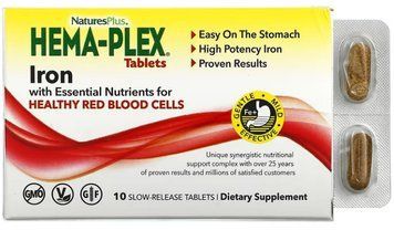 Nature's Plus Hema-Plex - 10 Tablets 1455601 фото